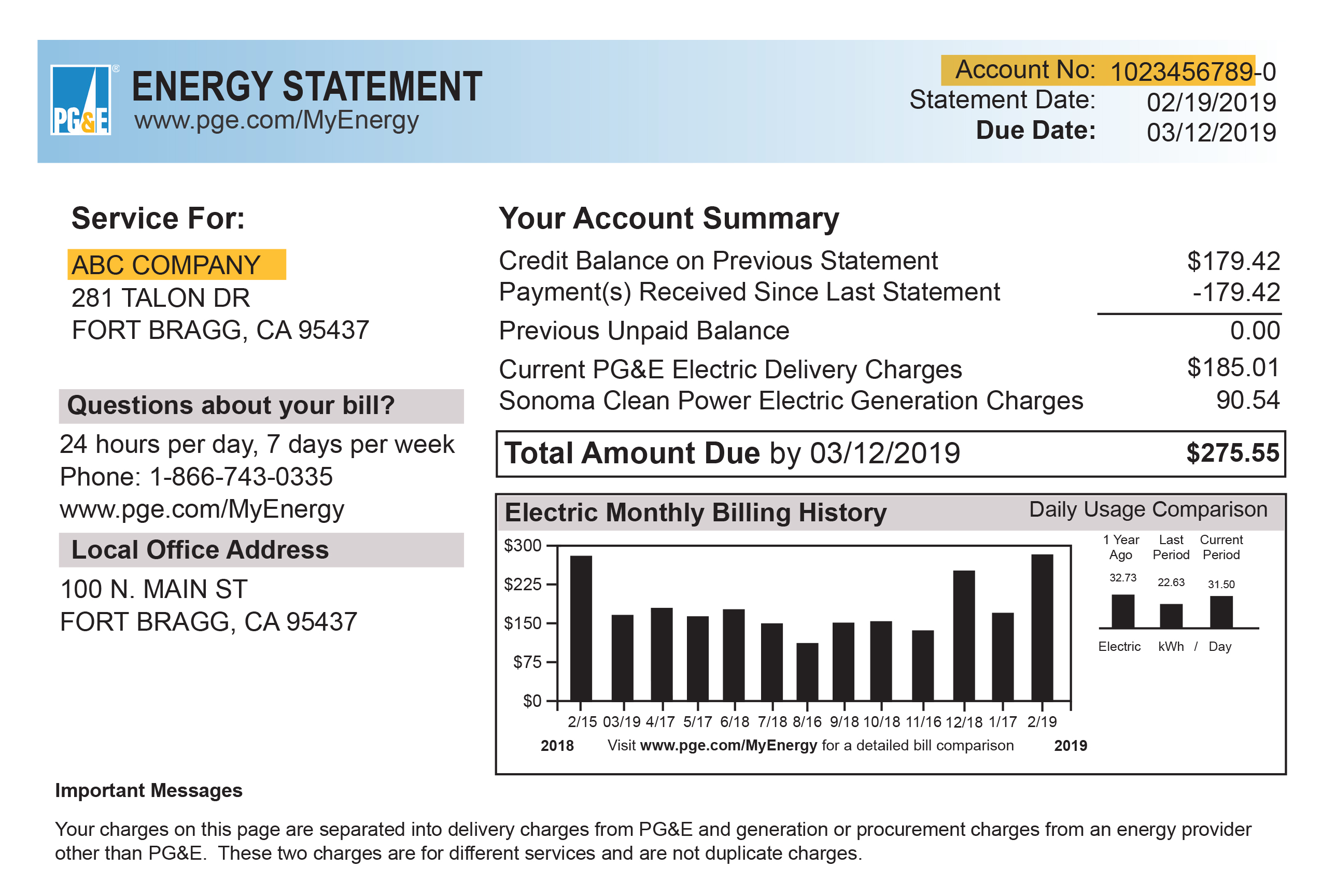 Where can I find my account number and account holder name information